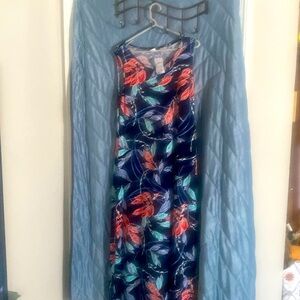 Still Tagged! Floral summer sleeveless maxi. Beachwear, BBQ outfit, casual wear.